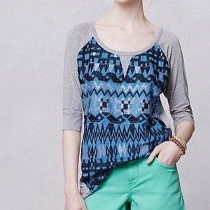 Anthropologie Dolan Aztec Lamai Shirt, Size Small